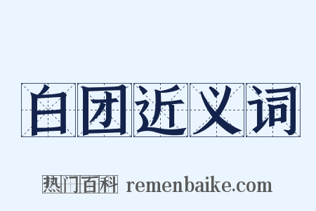 白团近义词是什么意思的图片